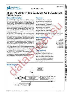 ADC11C170CISQ/NOPB datasheet  